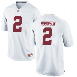 Men's Alabama Crimson Tide #2 Keilan Robinson White Game NCAA College Football Jersey 2403ZAWR0